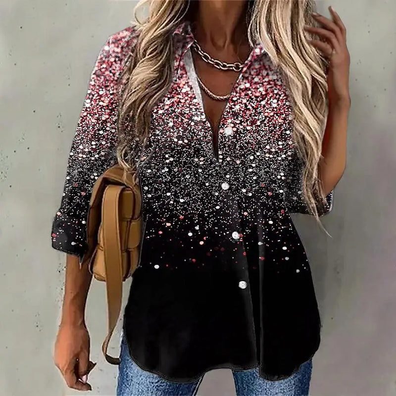 Blusa Feminina 3D Estampada – Manga Longa Streetwear