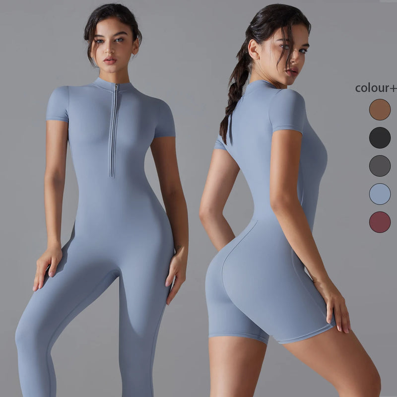 Body Fitness Feminino – Macacão Esportivo para Yoga, Academia e Treinos, Respirável, de Secagem Rápida e com Efeito Push-Up