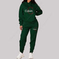 Eleve seu estilo casual com este conjunto feminino 2 peças 2026, composto por hoodie de capuz confortável e calça de moletom de alta qualidade.