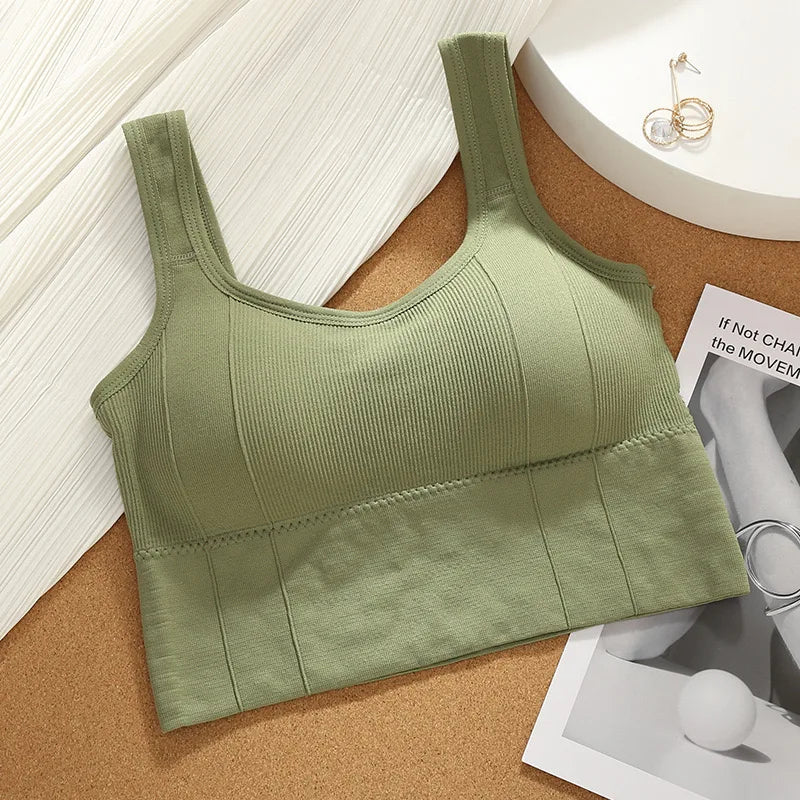 Top Esportivo Feminino Sem Costura – Suporte Anti-Suor, Yoga e Fitness 2026