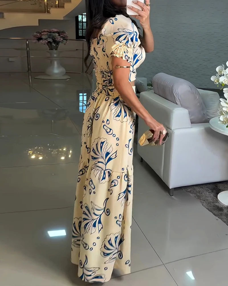 Conjunto feminino leve e elegante para o verão 2025, perfeito para passeios, férias ou encontros casuais.