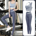 Conjunto Feminino de Yoga e Fitness – 2 Peças: Top Esportivo com Suporte, Calça de Cintura Alta Modeladora, Conjunto de Treino com Levantamento de Bumbum