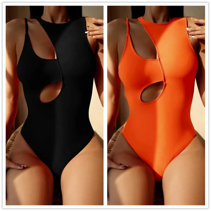 Destaque-se na praia ou piscina com este maiô feminino 2025 de uma peça em estilo brilhante. O design monokini moderno combina conforto, ajuste perfeito e visual sofisticado