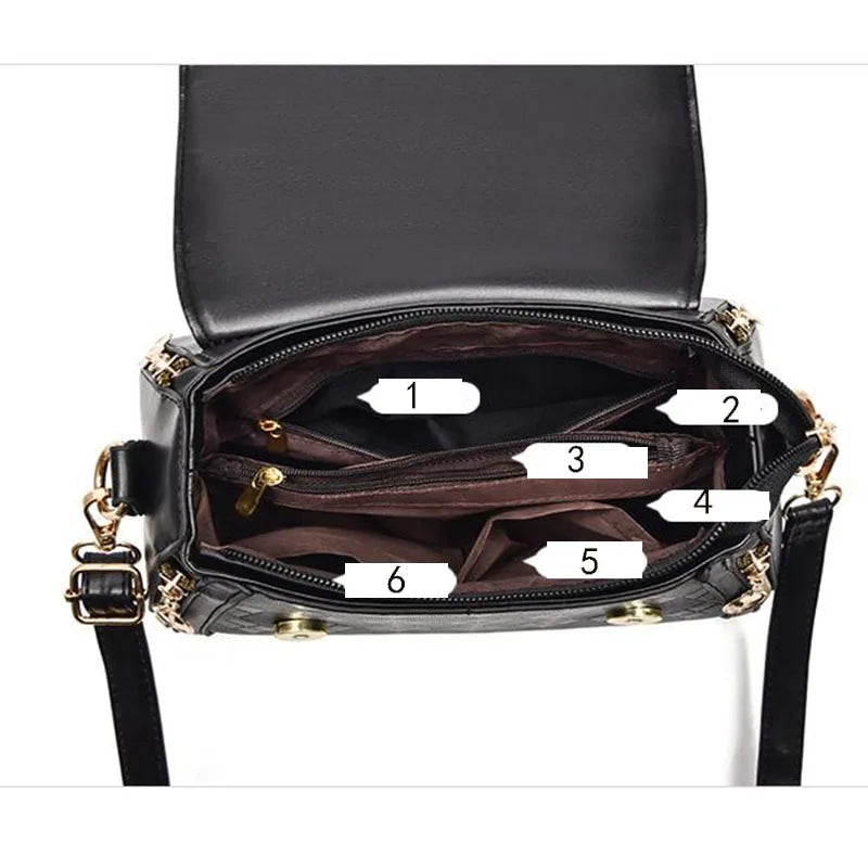 Bolsa Feminina de Ombro e Mão –  Luxo com Laço em Couro Genuíno