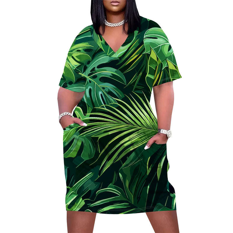 Vestido Plus Size Feminino Tie Dye – Verão Festival 2026