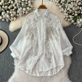 Brilhe em qualquer ocasião com esta blusa feminina elegante de primavera. Confeccionada com bordado de paetês delicado