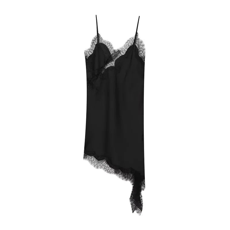 Vestido Curto de Renda para Mulheres – Slip Dress Sexy e Elegante
