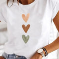 Camiseta Feminina Estampada com Coração –  Casual e Divertida para o Verão