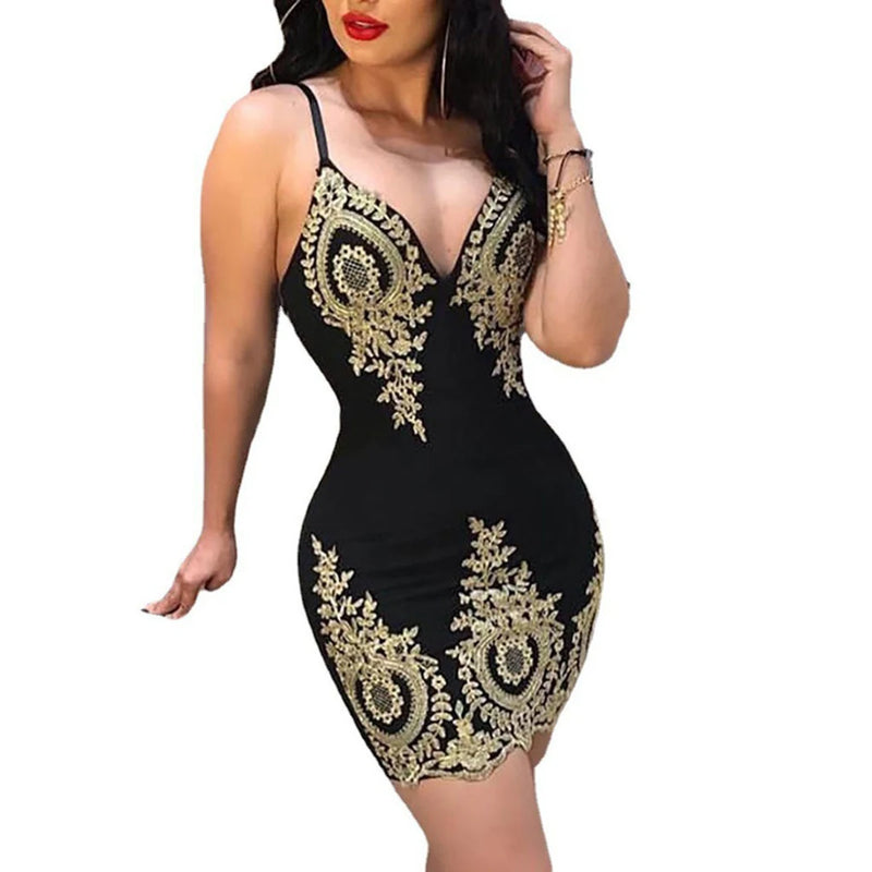 Vestido feminino sexy para festas de verão, com corte slim que valoriza a silhueta