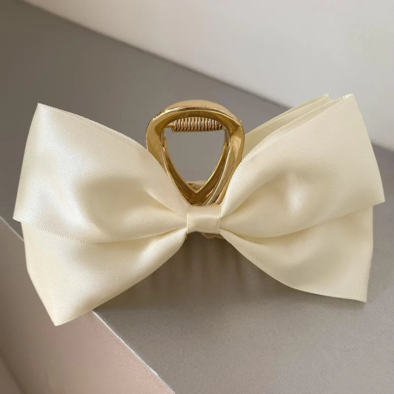 Clipes de Cabelo Femininos em Cetim – Laço Fashion para Meninas e Mulheres, Presente Elegante