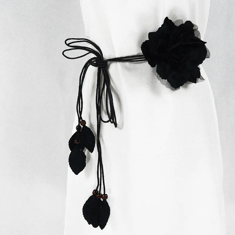 Cinto Feminino Casual com Nó e Corrente – Acessório Elegante para Vestidos