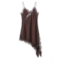 Vestido TRÁF Satin Sexy com Detalhes em Renda – Mulheres
