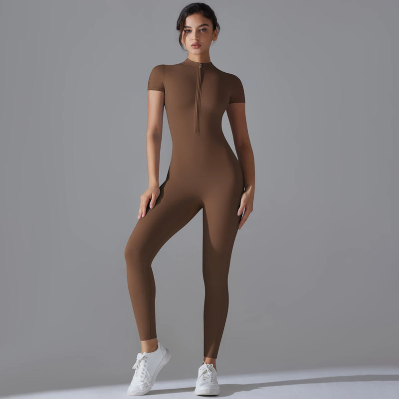Body Fitness Feminino – Macacão Esportivo para Yoga, Academia e Treinos, Respirável, de Secagem Rápida e com Efeito Push-Up