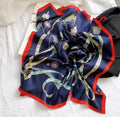 Lenço de Seda Quadrado 70x70cm – Estampa Luxuosa Feminina Lenço fashion em cetim macio, ideal para usar como faixa de cabelo, acessório de pescoço, ou detalhe em bolsas. Elegância e versatilidade em um só acessório.
