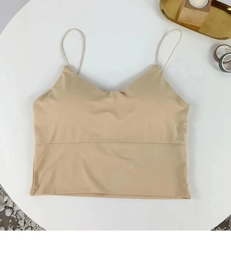 Top Feminino em Seda Gelada – Sem Costura, Com Bojo, Estilo Bralette e Conforto Sem Aro