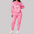 Eleve seu estilo casual com este conjunto feminino 2 peças 2026, composto por hoodie de capuz confortável e calça de moletom de alta qualidade.