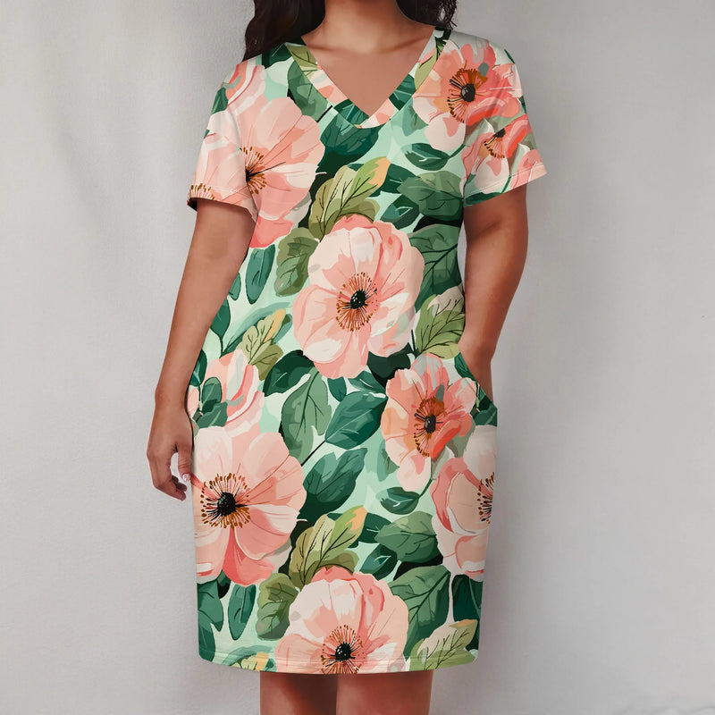 Vestido Plus Size Feminino Tie Dye – Verão Festival 2026
