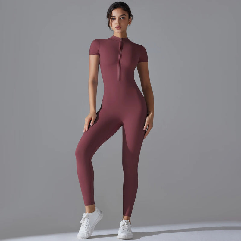 Body Fitness Feminino – Macacão Esportivo para Yoga, Academia e Treinos, Respirável, de Secagem Rápida e com Efeito Push-Up