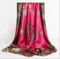 Lenço de Seda Feminino 90x90cm – Estampa Quadrada Grande, Versátil como Bandana, Hijab, Echarpe ou Acessório de Cabelo