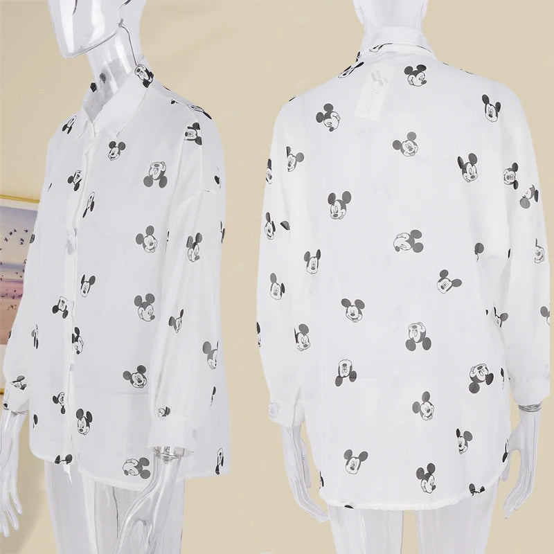Blusa Feminina Mickey Mouse – Manga Longa Casual