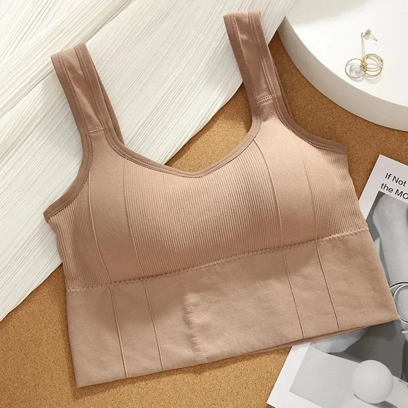 Top Esportivo Feminino Sem Costura – Suporte Anti-Suor, Yoga e Fitness 2026