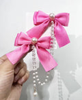 Presilha de Cabelo Laço Princesa com Pérolas – Rosa, Feminina e Infantil
