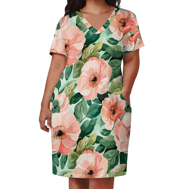 Vestido Plus Size Feminino Tie Dye – Verão Festival 2026