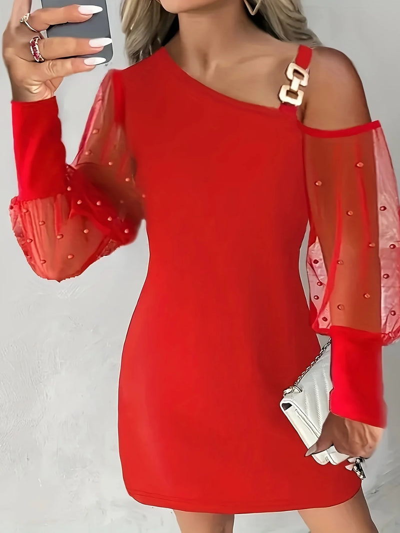 Saia/Vestido Feminino Estiloso – Torcido, Estampado, Sexy, Decote V, Comprimento Médio, Verão, Estampa Geométrica, Cintura com Bolsa, Valoriza Quadril.