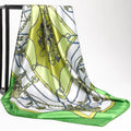 Lenço Quadrado Feminino 90x90cm – Cetim Toque de Seda, Estampado Fashion, Echarpe/Scarf/ Bandana de Luxo