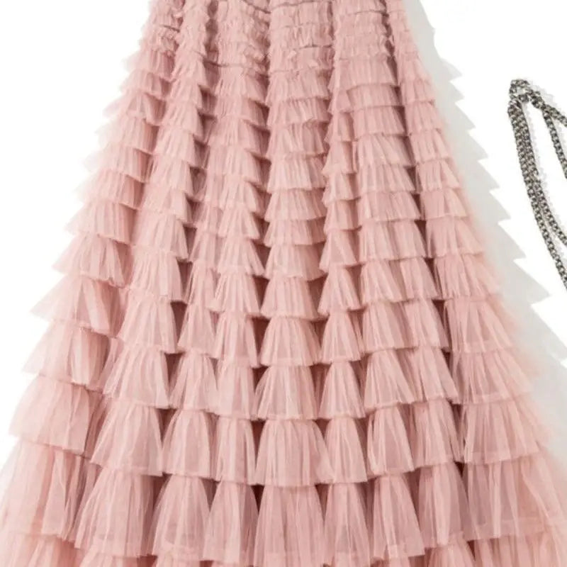 Saia Doce Estilo Camadas – Cintura Elástica, Midi