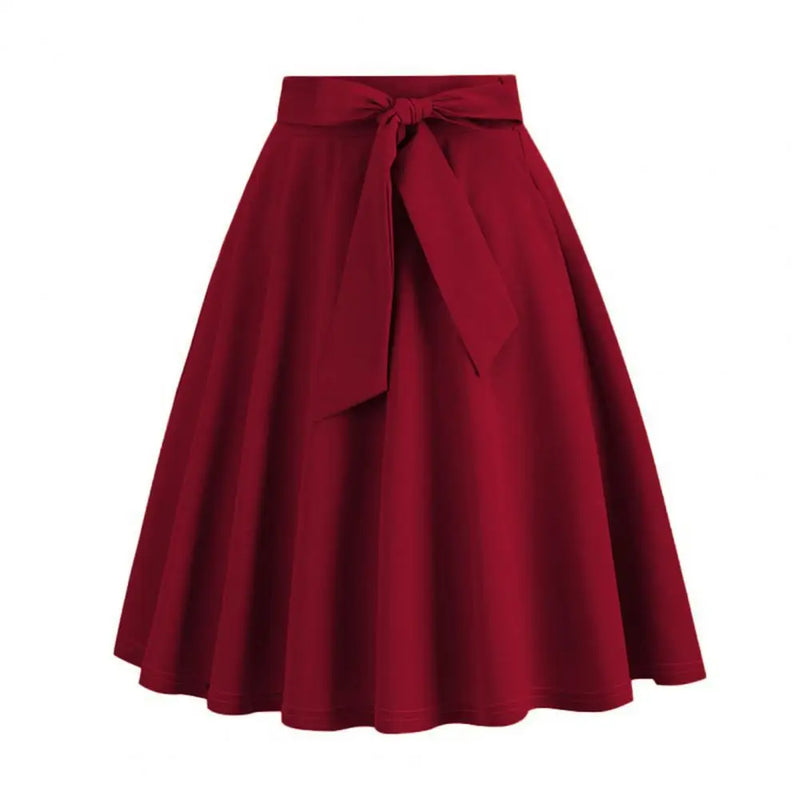 Saia Vintage Feminina – Estilo Swing Pin-Up, Cintura Alta, Casual e Elegante