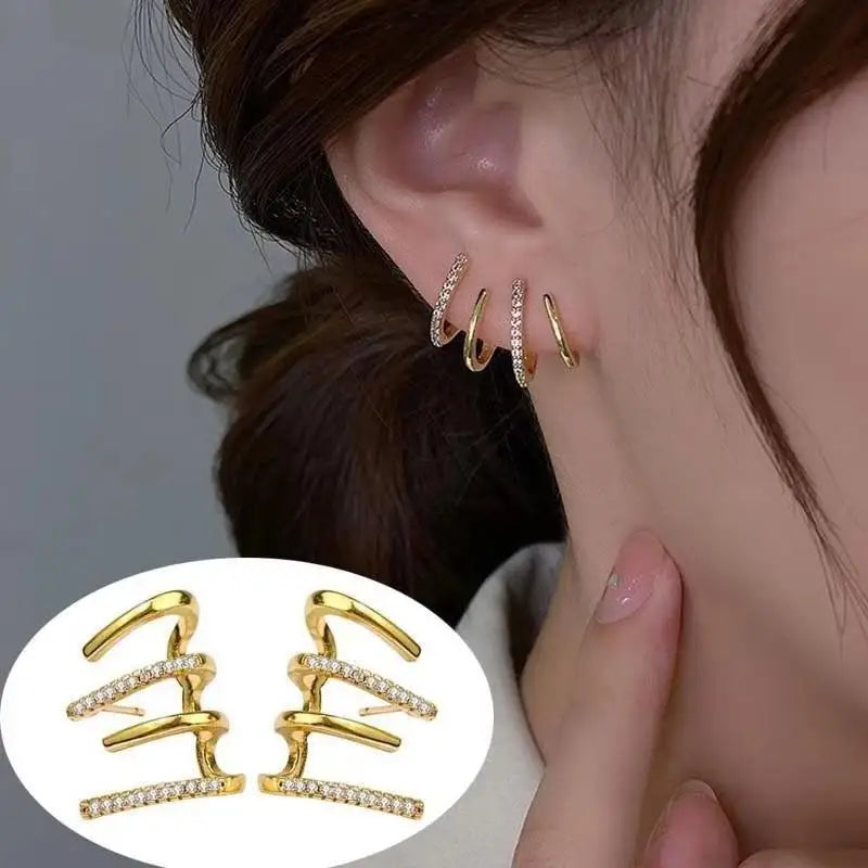 Brincos Femininos de Prata 925 com Coração de Cristal – Moda
